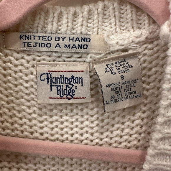 90’s Huntington Ridge Hand Knit Sweater vest S - Picture 2 of 5